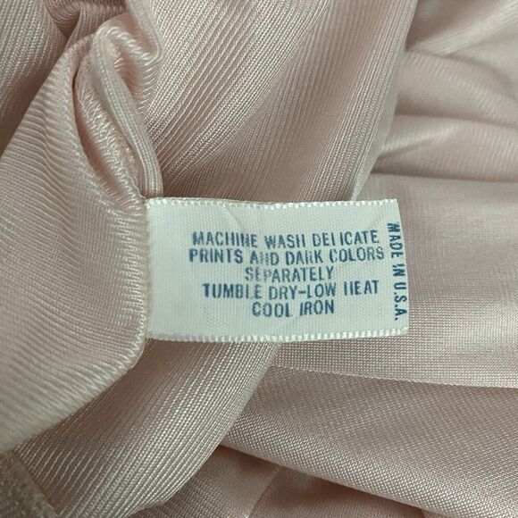 Vintage Vanity Fair Robe Women's Size 36 Dressing Gown Pink Double Breasted - Picture 5 of 5